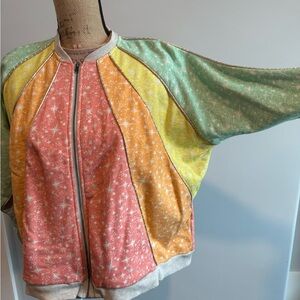 Paper Wings girls sz 14 multi color Jacket, zip up sweatshirt material